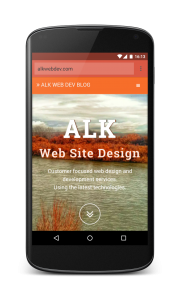 Web page on an Android device